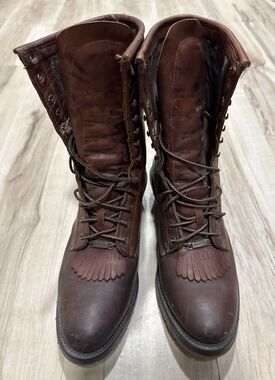 Double-H Lewis Brown AeroGlide 7 Packer  Kiltie Work Men's 10D Western Boots